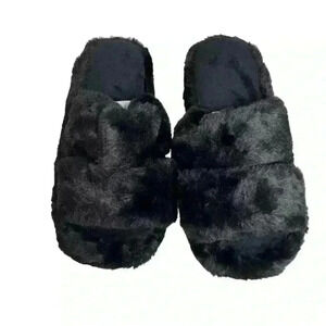 ASOS Women's Black Zion Double Strap Slide Slippers Size 5-6 Casual